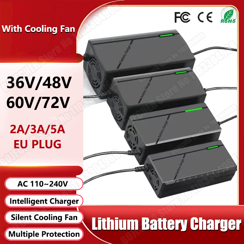 84V 20A Smart Charger - Pengisi daya Cepat 36V 48V 60V