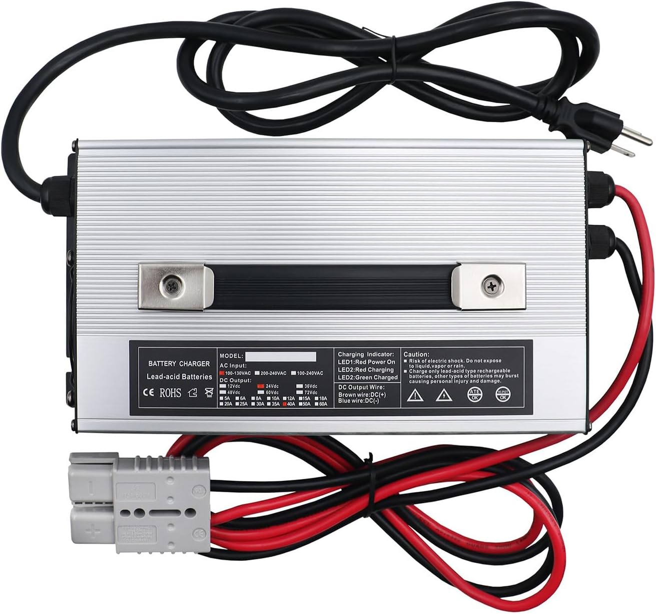 72V 15A Fast Charger - Pengisi Daya Baterai Otomatis Cepat 72V