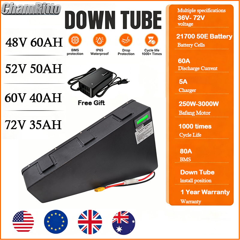 72V 50Ah 21700 Lithium Battery - Sepeda Listrik 60v 72v 3000w Baterai