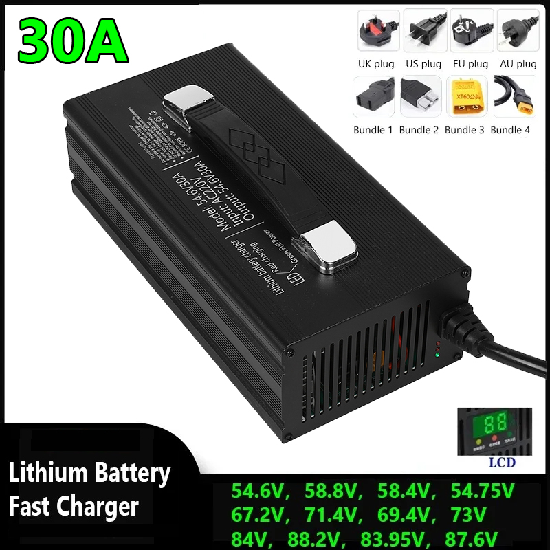 84V 20A Smart Charger - Pengisi Daya Cepat Lithium Li-ion Cerdas