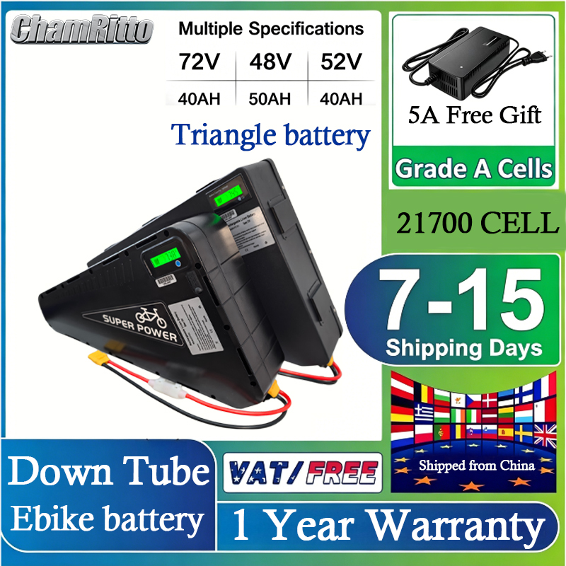 72V 50Ah 21700 Lithium Battery - Baterai Segitiga Sepeda Listrik 72v cham