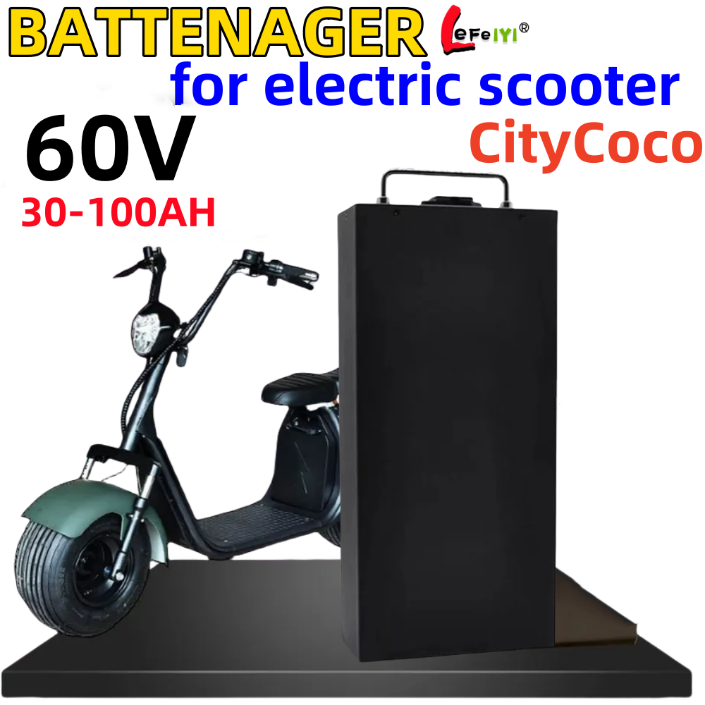 60V 50Ah Electric Scooter Battery - Baterai Lithium 18650 Tahan Air Sepeda