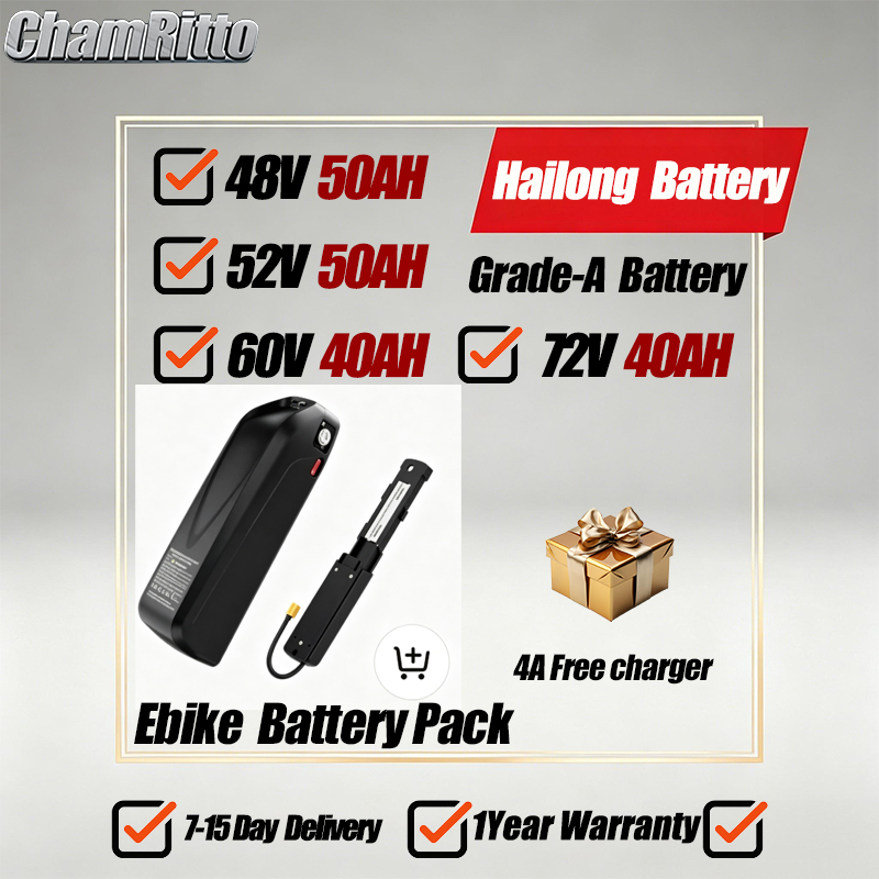 72V 50Ah 21700 Lithium Battery - Baterai E-bike 21700 Hailong Polly 36V48V