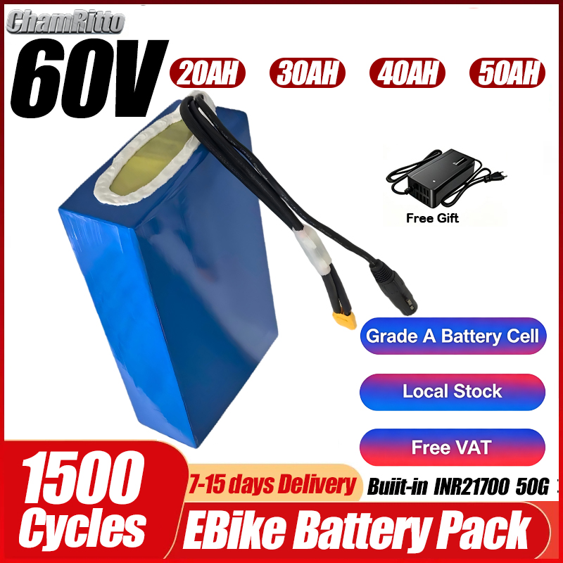 60V 50Ah Electric Scooter Battery - Sepeda Listrik 60V 1500W, Baterai 20ah