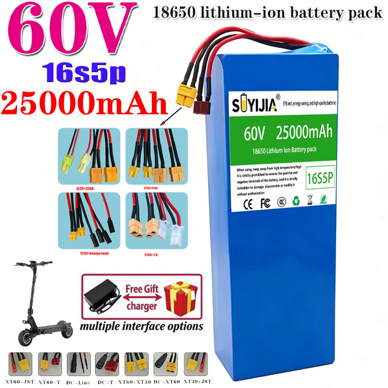 60V 50Ah Electric Scooter Battery - Baterai Lithium untuk Motor, Skuter, dan