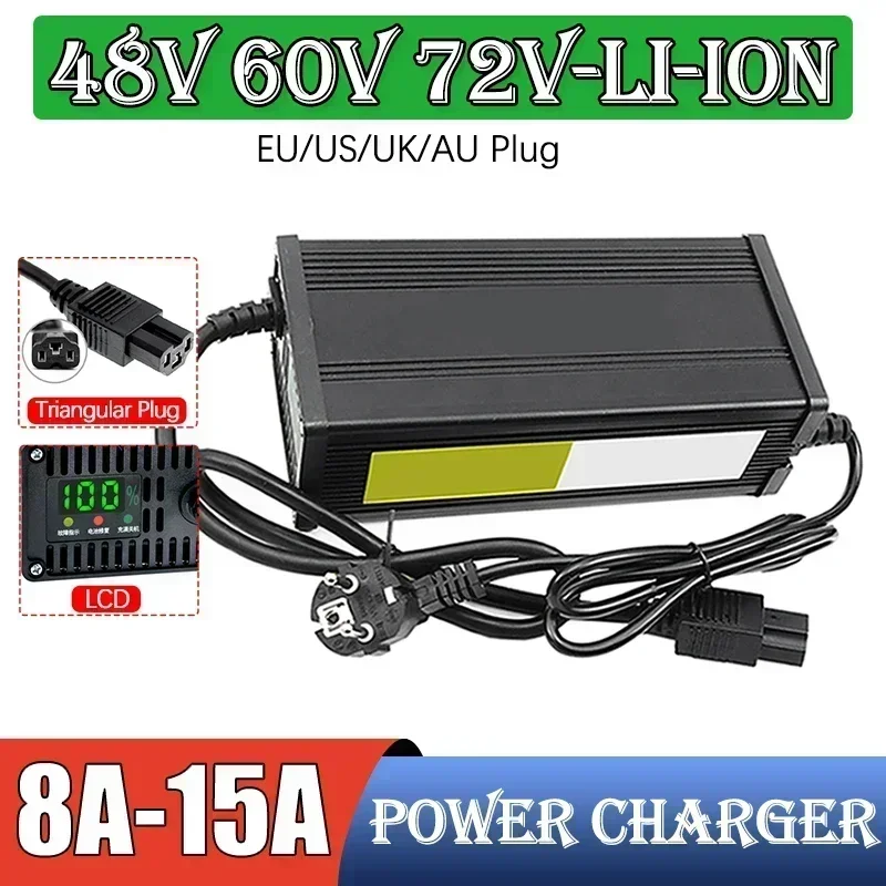 72V 15A Fast Charger - Pengisi daya baterai Lithium kendaraan listrik