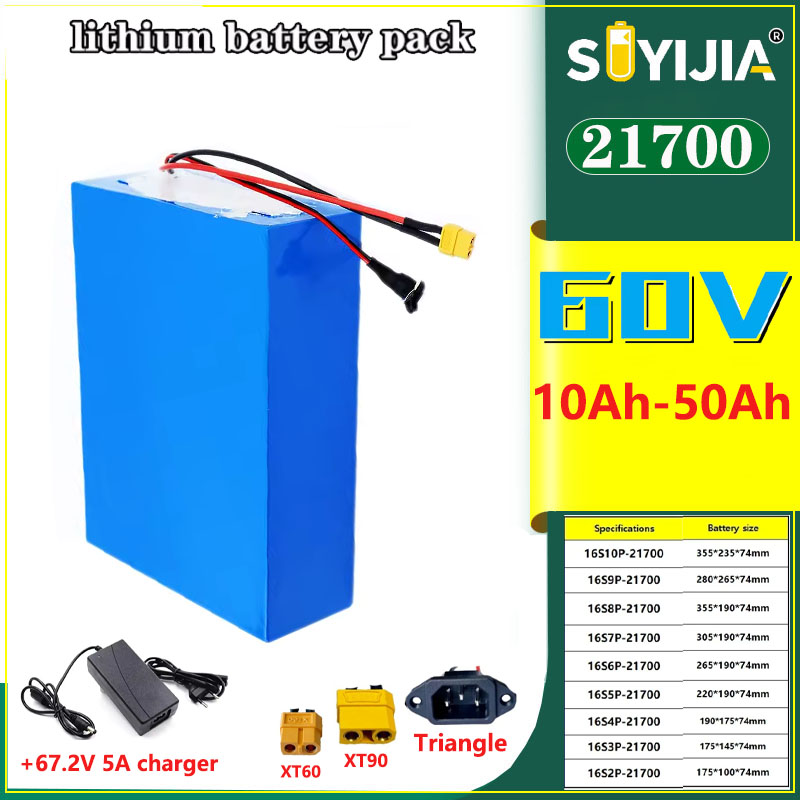 Baterai Li-ion 21700 60V 50Ah  - 60V 50Ah Electric Scooter Battery ulasan dan harga