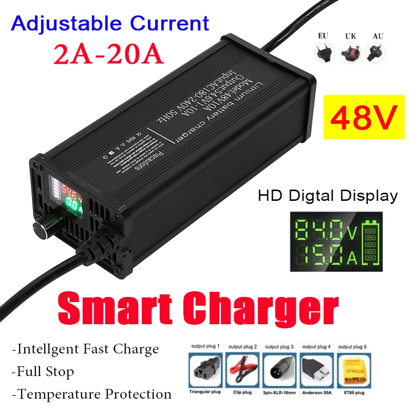 Pengisi Daya Baterai Lithium 4 - 84V 20A Smart Charger ulasan dan harga