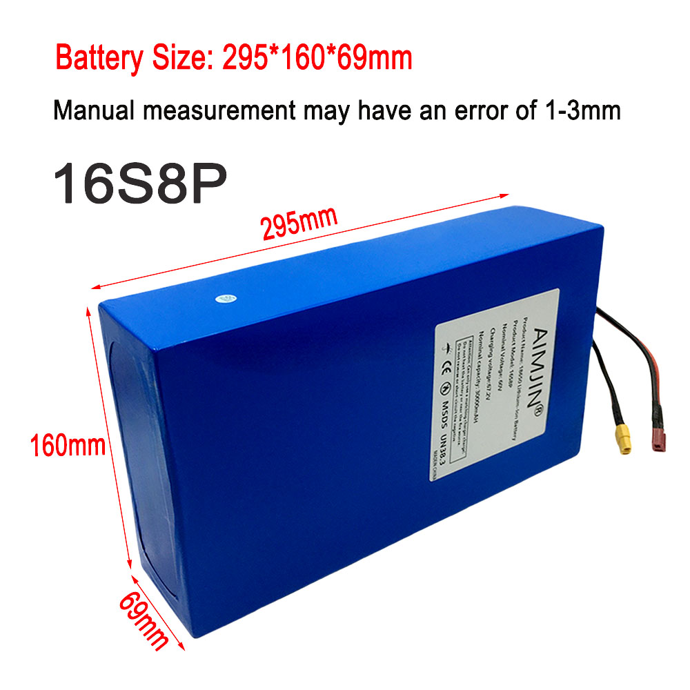 Baterai Lithium 16S8p 1000-300 - 60V 50Ah Electric Scooter Battery ulasan dan harga