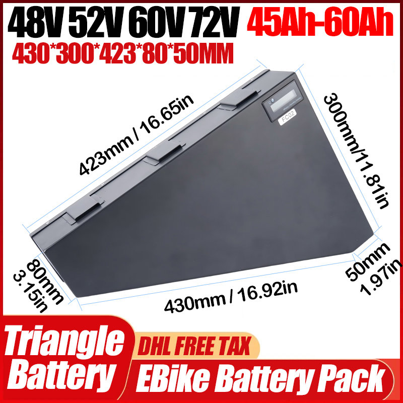 Baterai Segitiga Sepeda Listri - 72V 50Ah 21700 Lithium Battery ulasan dan harga